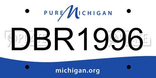DBR1996 Michigan License Plate