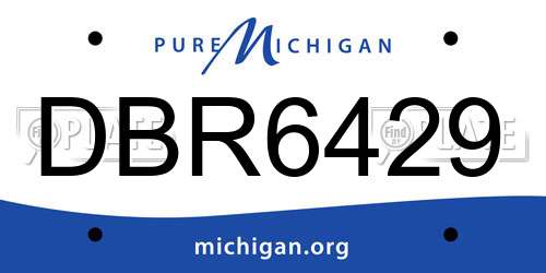 DBR6429 Michigan License Plate