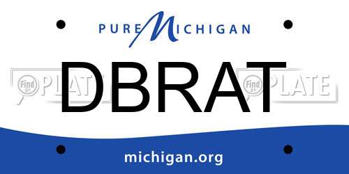 DBRAT Michigan License Plate
