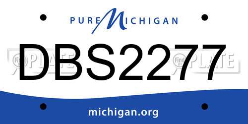 DBS2277 Michigan License Plate