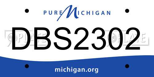 DBS2302 Michigan License Plate