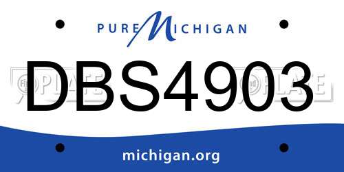 DBS4903 Michigan License Plate