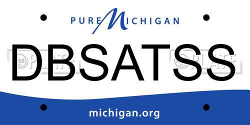 DBSATSS Michigan License Plate