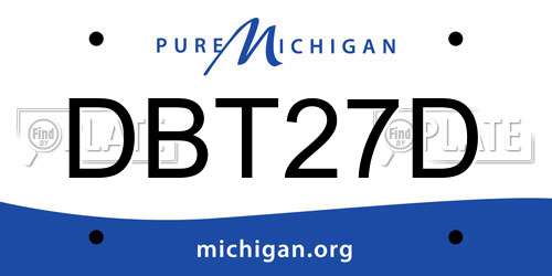 DBT27D Michigan License Plate
