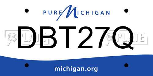 DBT27Q Michigan License Plate