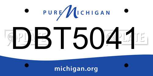 DBT5041 Michigan License Plate
