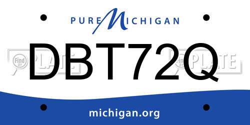 DBT72Q Michigan License Plate