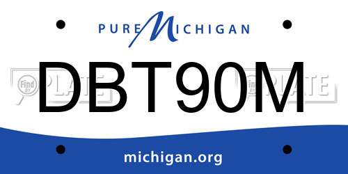 DBT90M Michigan License Plate