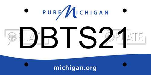 DBTS21 Michigan License Plate