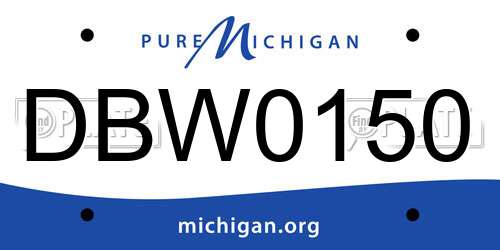 DBW0150 Michigan License Plate