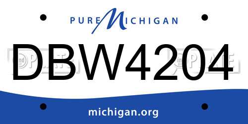 DBW4204 Michigan License Plate