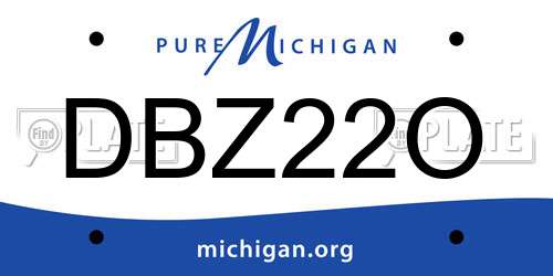 DBZ22O Michigan License Plate