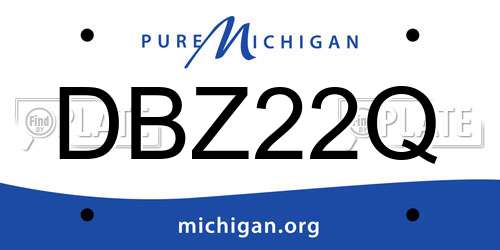DBZ22Q Michigan License Plate