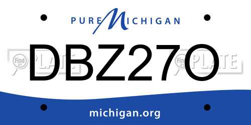 DBZ27O Michigan License Plate