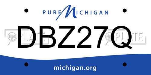 DBZ27Q Michigan License Plate