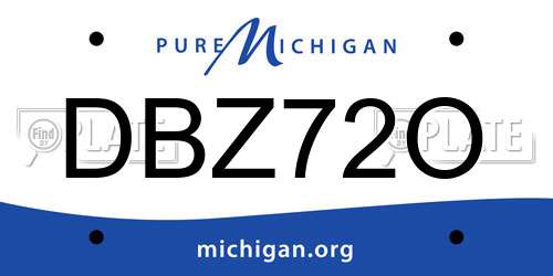 DBZ72O Michigan License Plate