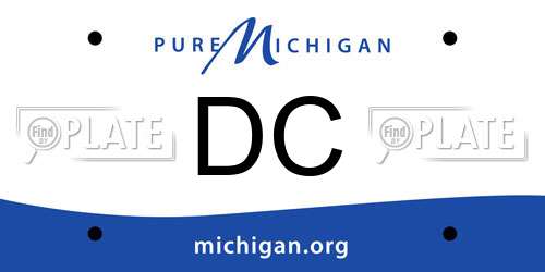 DC Michigan License Plate