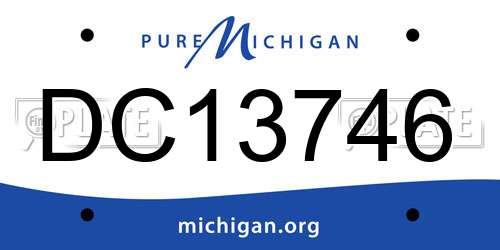 DC13746 Michigan License Plate