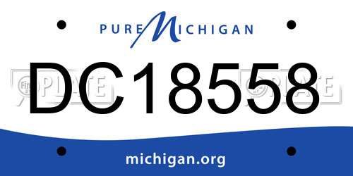 DC18558 Michigan License Plate