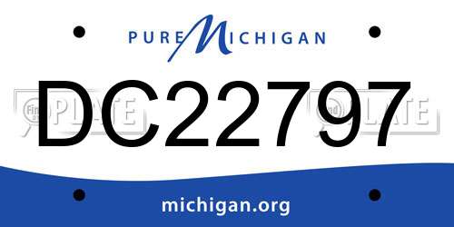 DC22797 Michigan License Plate