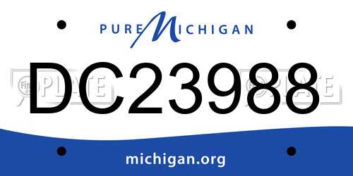 DC23988 Michigan License Plate