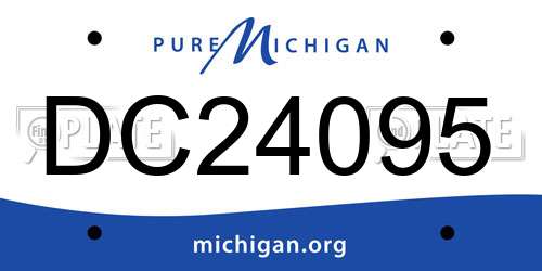 DC24095 Michigan License Plate