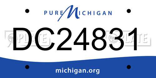DC24831 Michigan License Plate