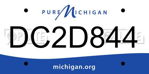 DC2D844 Michigan License Plate
