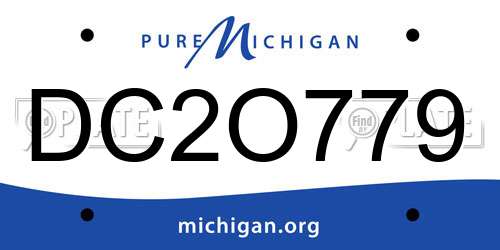 DC2O779 Michigan License Plate