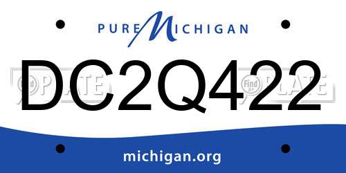 DC2Q422 Michigan License Plate
