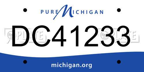 DC41233 Michigan License Plate