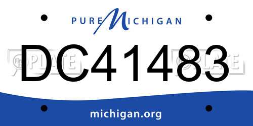 DC41483 Michigan License Plate