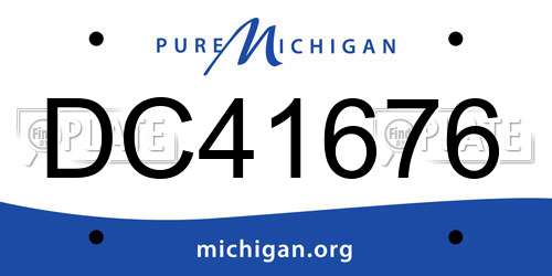 DC41676 Michigan License Plate