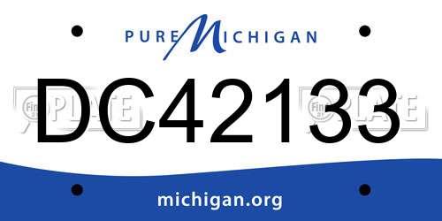 DC42133 Michigan License Plate