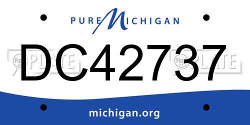 DC42737 Michigan License Plate