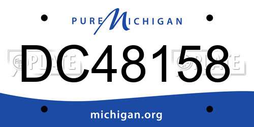 DC48158 Michigan License Plate
