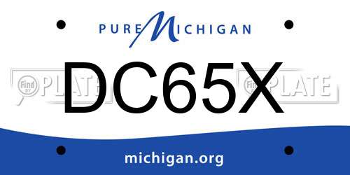 DC65X Michigan License Plate