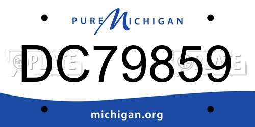 DC79859 Michigan License Plate