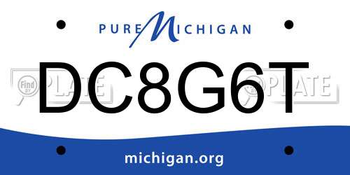 DC8G6T Michigan License Plate