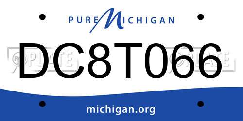 DC8T066 Michigan License Plate