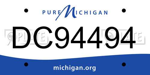 DC94494 Michigan License Plate