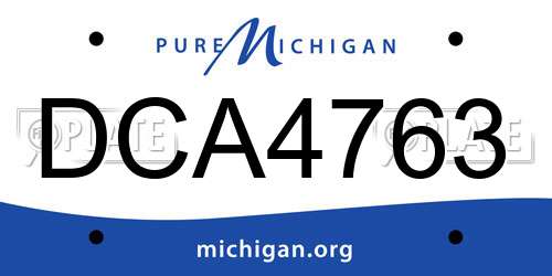 DCA4763 Michigan License Plate