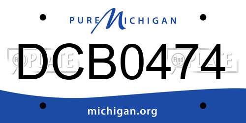DCB0474 Michigan License Plate