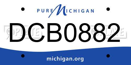 DCB0882 Michigan License Plate