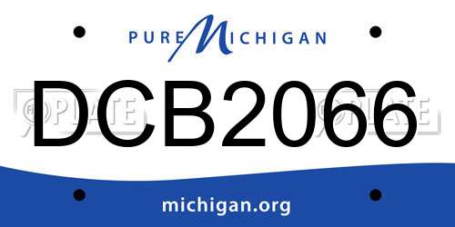 DCB2066 Michigan License Plate
