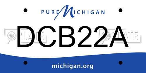 DCB22A Michigan License Plate