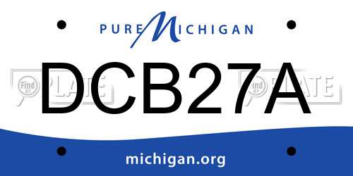 DCB27A Michigan License Plate