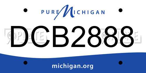 DCB2888 Michigan License Plate