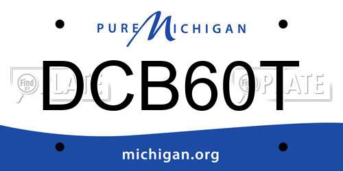 DCB60T Michigan License Plate