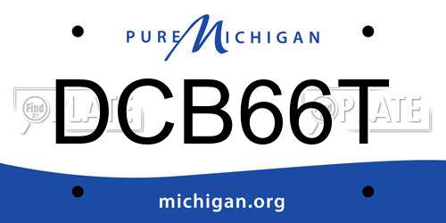DCB66T Michigan License Plate